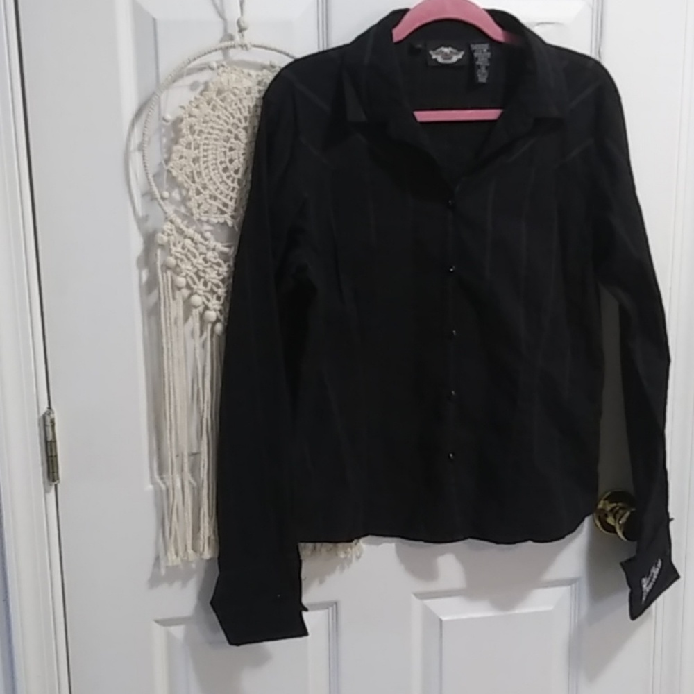 Harley Davidson button down top